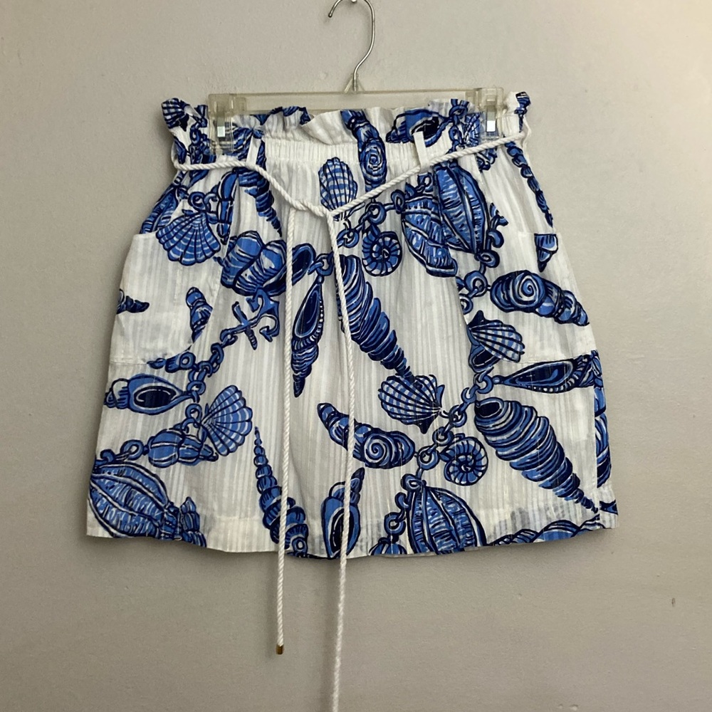 9-8 Lilly Pulitzer Seashell Skirt Fallin in Love Pull on Coastal Core Medium